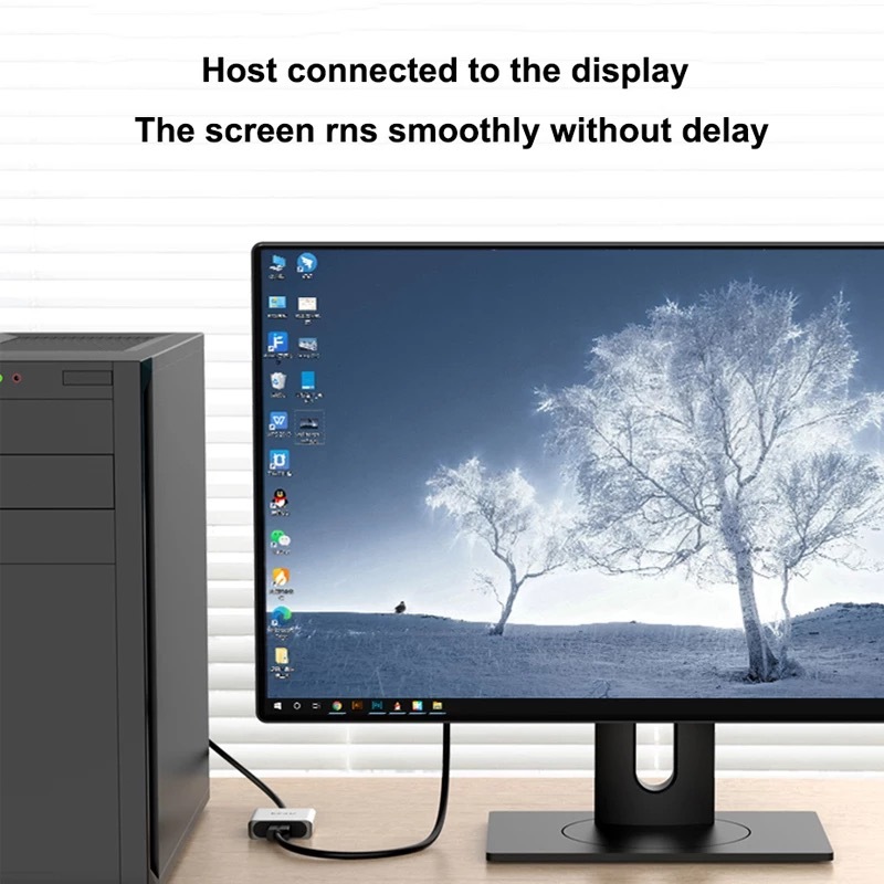 ⚡ส่งจาก กทม⚡Jasoz VGA To HDMI Adapter อะแดปเตอร์ HDMI มาพร้อมสายไฟ และสายสัญญาณเสียง ขนาด 3.5 มม.