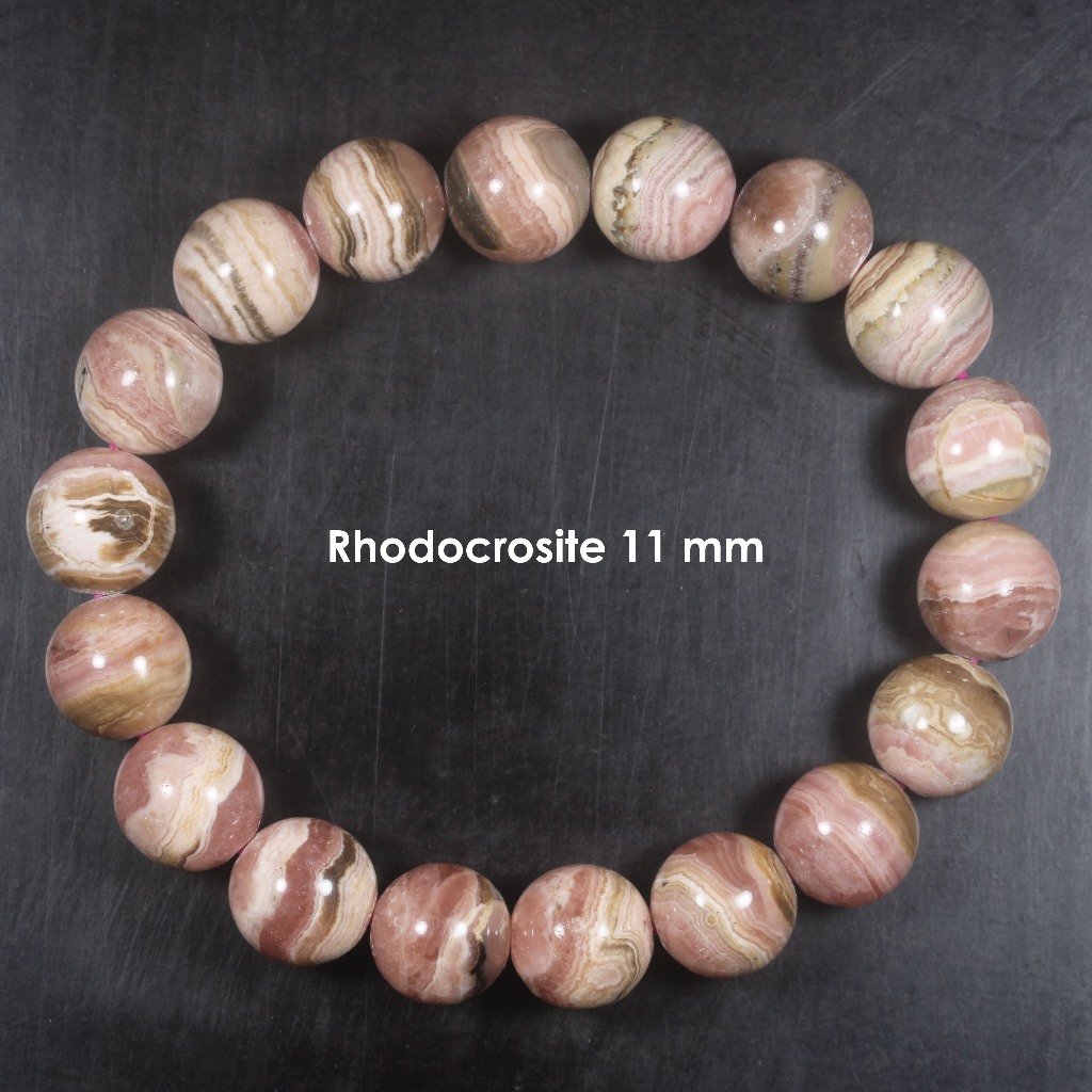 Rhodocrosite beads 11mm