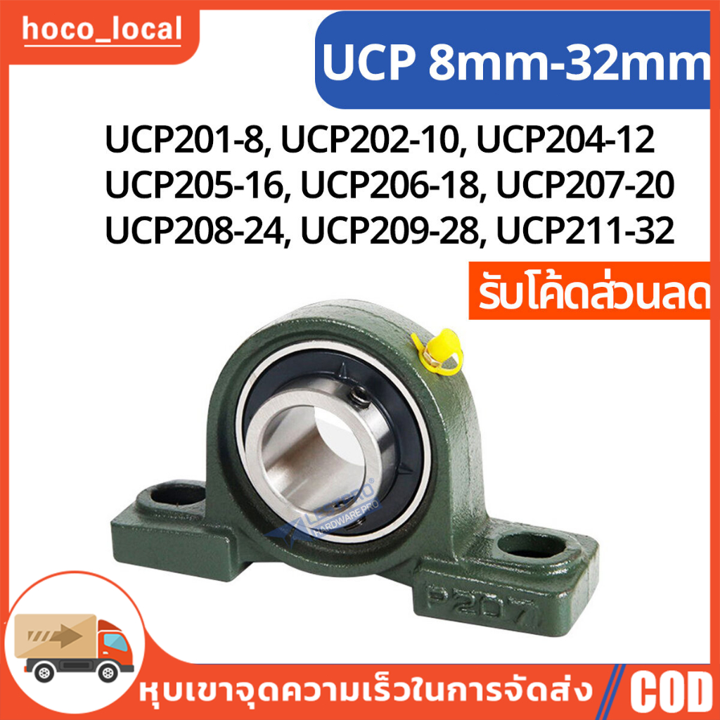 UCP205-16 UCP208-24 ตลับลูกปืนตุ๊กตา BEARING UNITS ตลับลูกปืนสำหรับเพลานิ้วUCP208-24 ( UC + P = UCP ) โดย Dura Pro