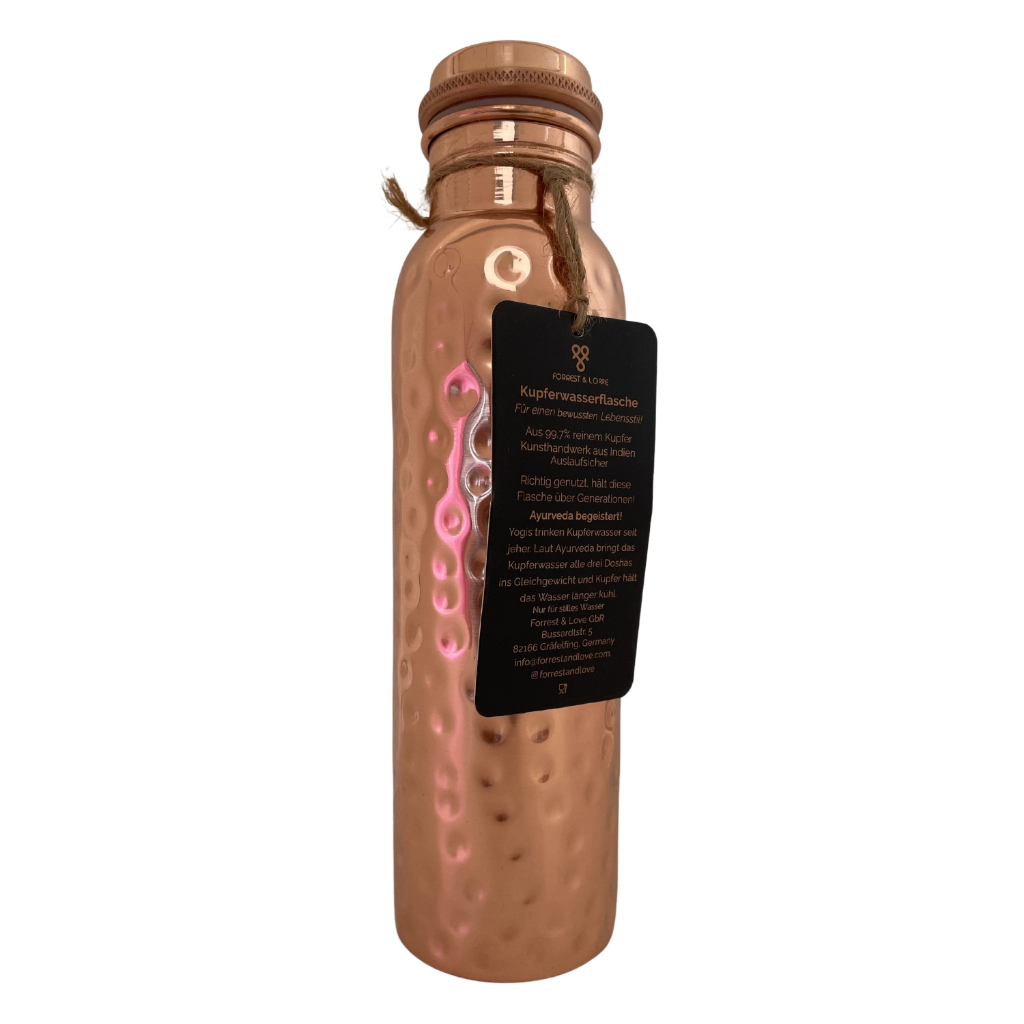 FORREST & LOVE | PREMIUM HAMMERED COPPER WATER BOTTLE | ขวดน้ำทองแดง แบบตอก