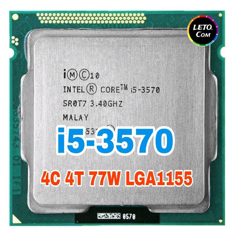 ซีพียู CPU Intel Core i5-3570 3.4 GHz 4คอ4เทรด 77W LGA 1155 ฟรีซิลิโคน1ซอง i5 3570