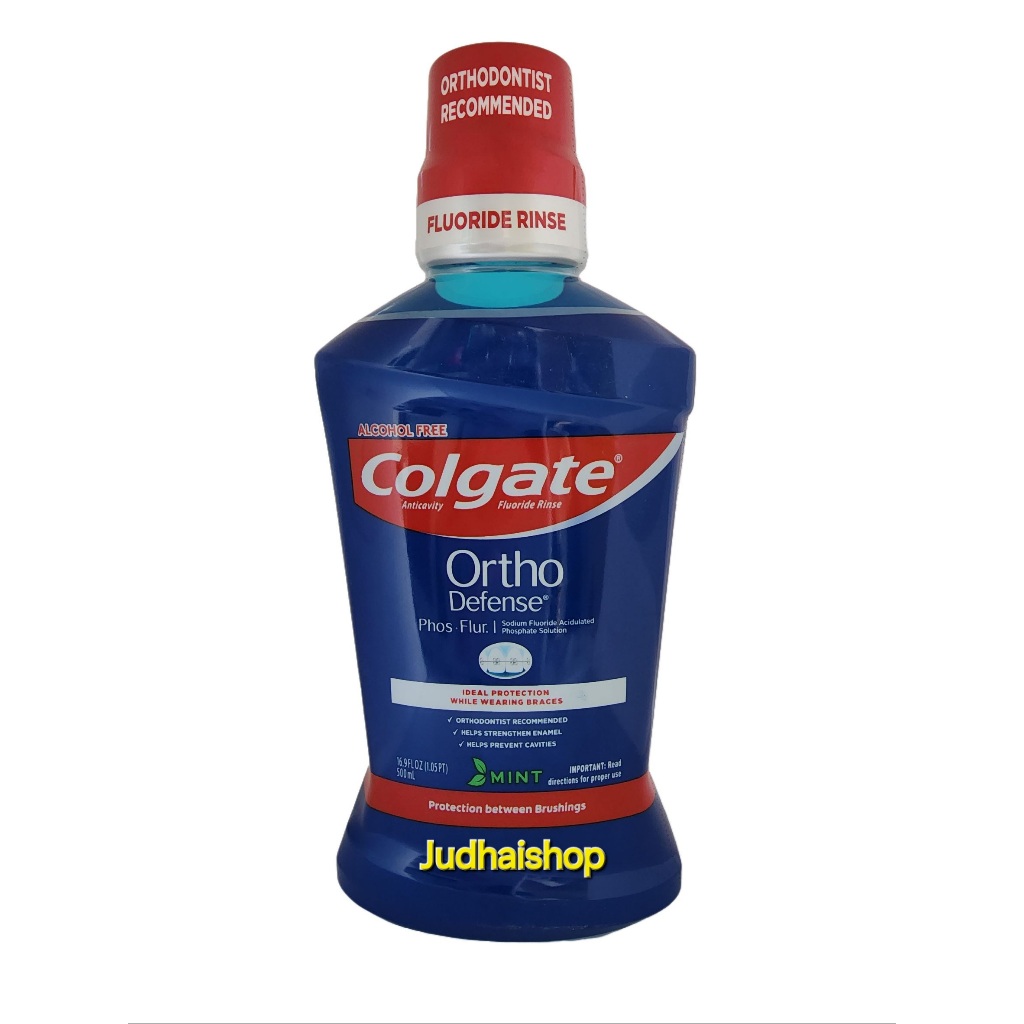 Colgate น้ำยาบ้วนปากจัดฟันคอลเกต ortho defense phosflur ปริมาณ 500 มล.