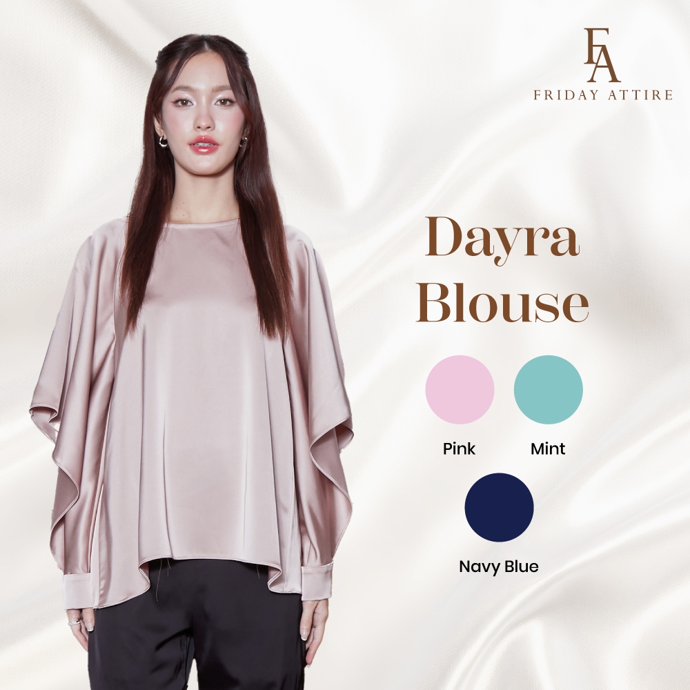 Friday Attire เสื้อคอกลมแขนผ่าระบาย (FT-069)