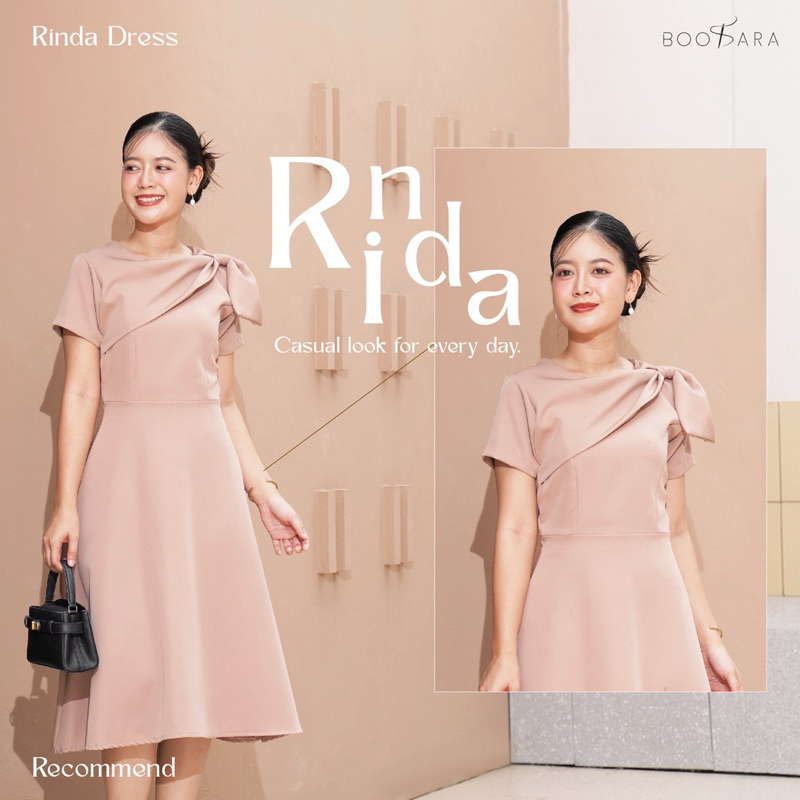 Rinda dress 🥨🫶〰️เดรสยาวแต่งโบว์ ใส่ออกงาน หรือ ใส่ทำงานก็รอด - BSR C.