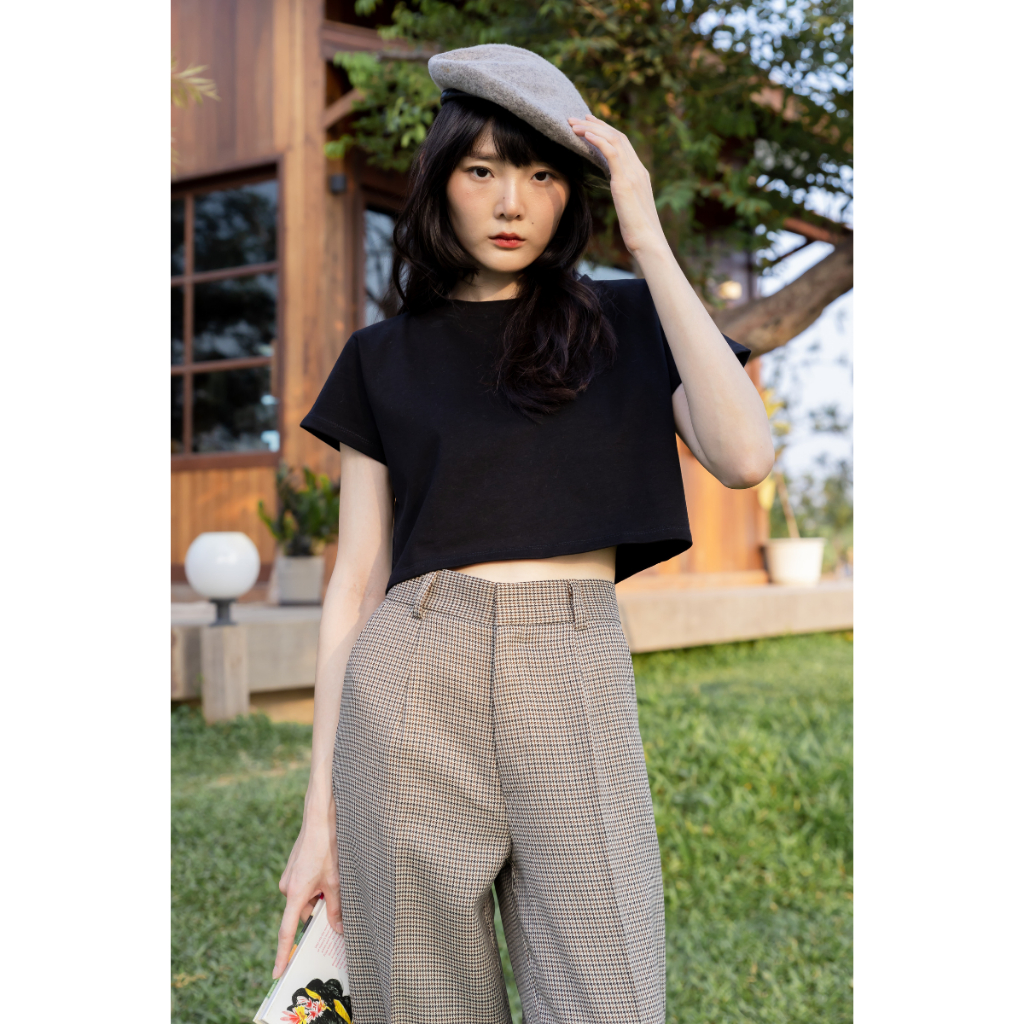 Mika Crop Top - SUPER SOFT COTTON เสื้อยืดครอป ผ้านุ่มนิ่มสบายที่สุด คอตตอน100%🔅☁️🍡 - รูปที่ 3