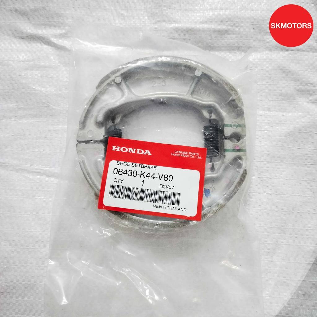 ชุดผ้าเบรกหลัง (NK) รหัสสินค้า 06430-K44-V80 สำหรับรถ HONDA CLICK125,CLICK160,GIORNO+ แท้เบิกศูนย์10