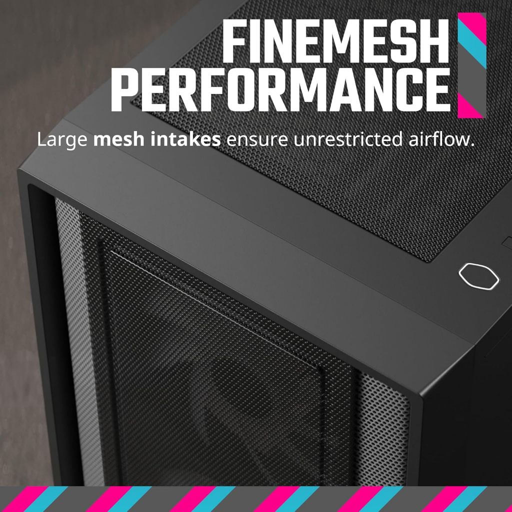 CASE (มีพัดลม ARGB 4 ตัว) COOLER MASTER MASTERBOX 600 (BLACK) (E-ATX) -2 ปี