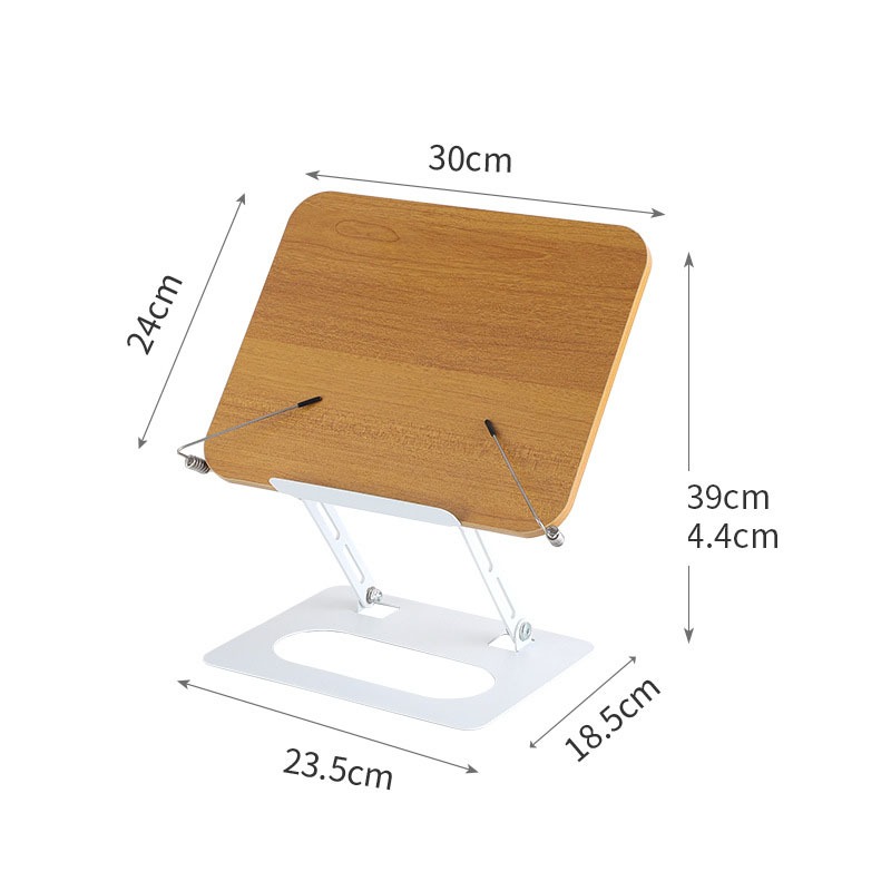 ขาตั้งแล็ปท็อป ขาตั้งอ่านหนังสือไม้ เหมาะสำหรับวาดภาพ ดูหนัง วางโน้ตเพลง ขาตั้งหมุนได้ 360° ยกได้ - รูปที่ 6