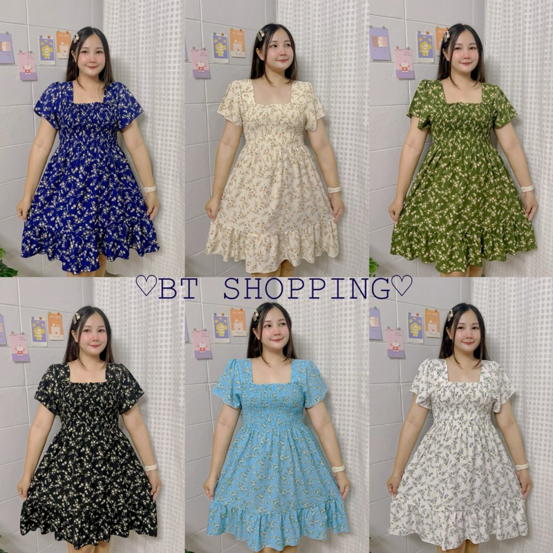 พร้อมส่ง เดรสสั้นแต่งชายระบายเข้าใหม่ ลายช่อดอกเล็กๆละมุนๆ งานจริงสวยๆเลยค่า