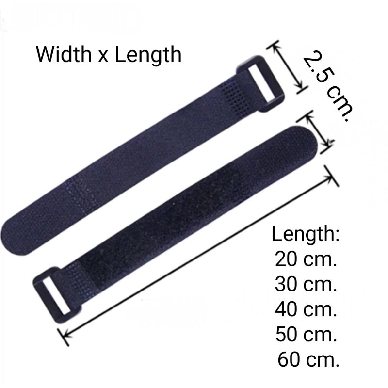 สายรัดสายไฟตีนตุ๊กแก สายเอนกประสงค์แบบนำกลับมาใช้ใหม่ได้  สายรัดของ ขนาดกว้าง 2.5 cm.