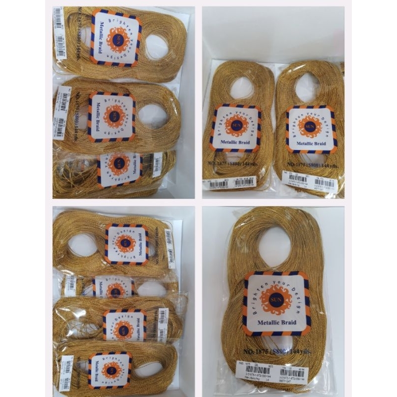 ดิ้นทองเส้นเล็ก1ห่อยาว144ydsใช้สำหรับงานฝีมือต่างๆผูกตกแต่งชิ้นงาน
