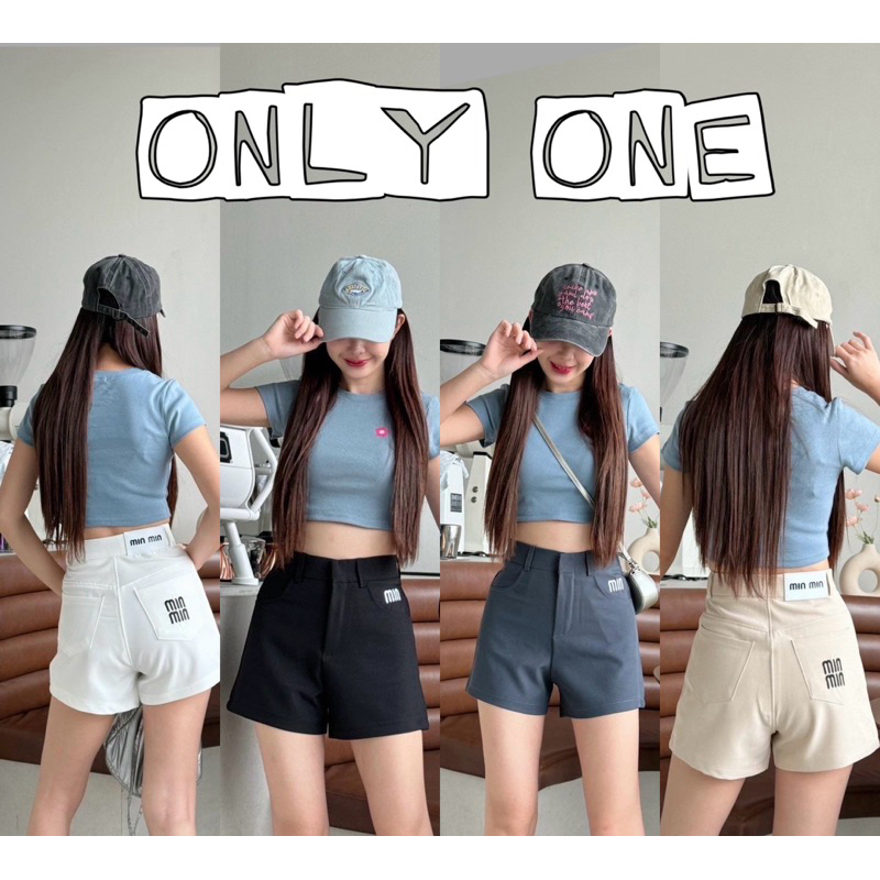 New 029 | Only ขาสั้นกระเป๋าหลังปักลายเก๋ๆV2