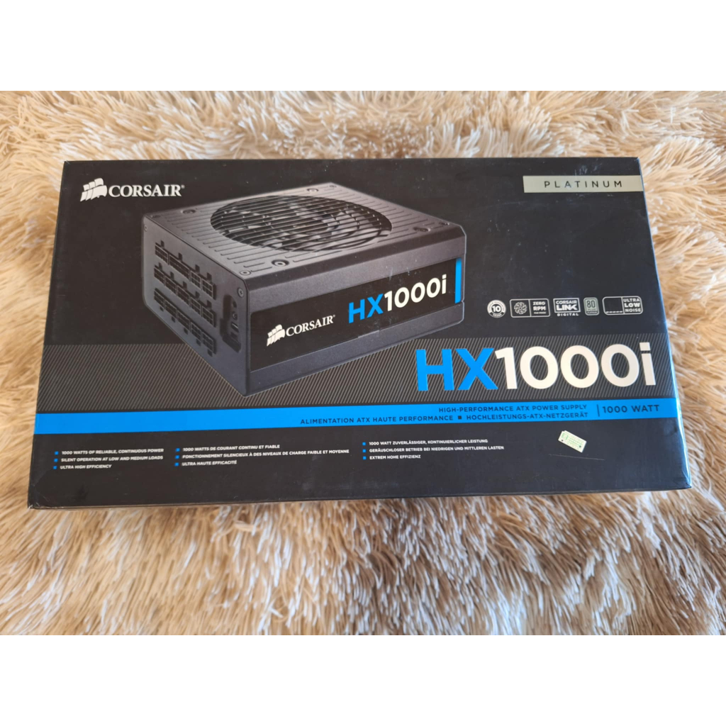 POWER SUPPLY (อุปกรณ์จ่ายไฟ) Corsair HX1000i -1000 Watt (80 Plus Platinum)