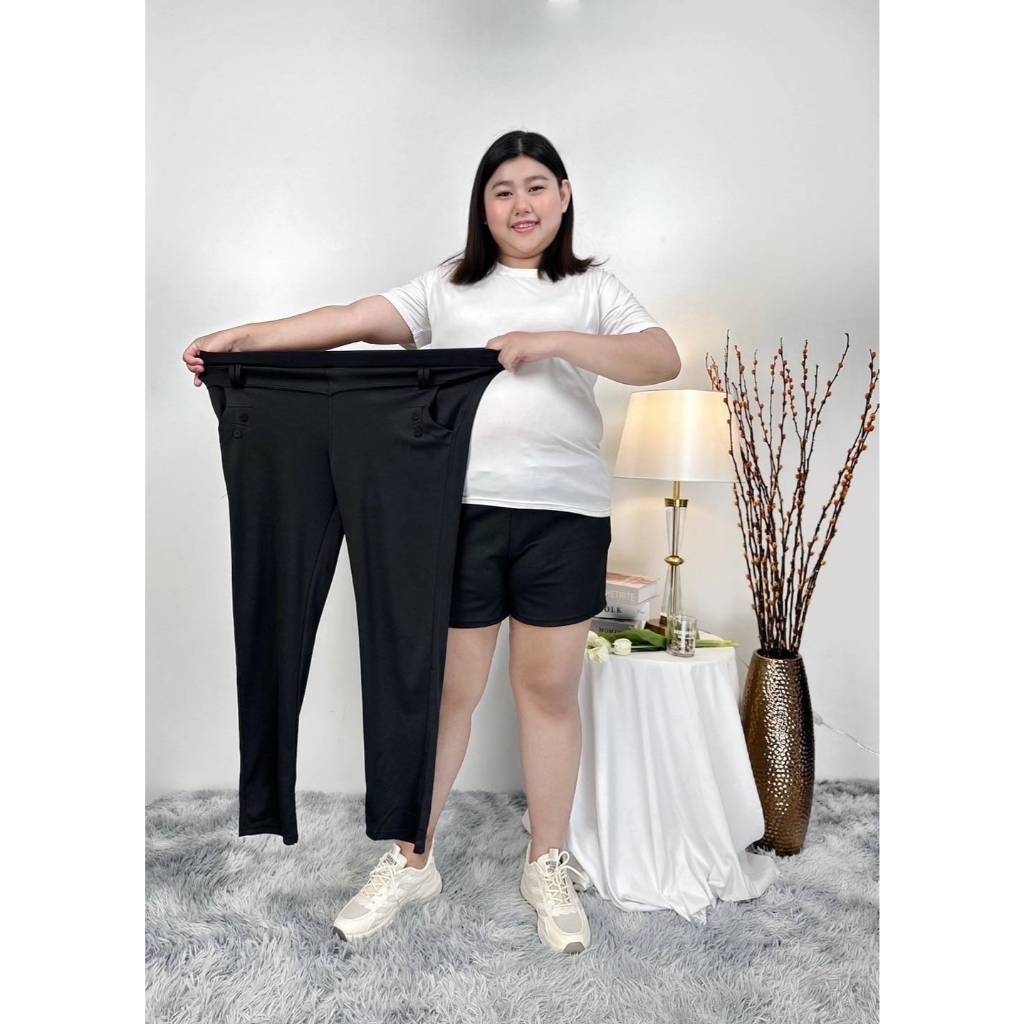 🌈ส่งฟรี🎀ลดทั้งร้าน🎀COD🔥พร้อมส่ง🟣2XL-8XL กางเกงทำงาน ผ้ายืด เลคกิ้ง กางเกงเลกกิ้ง ขายาว สาวอวบ ไซส์ใหญ่ ประเทศไทย K9386