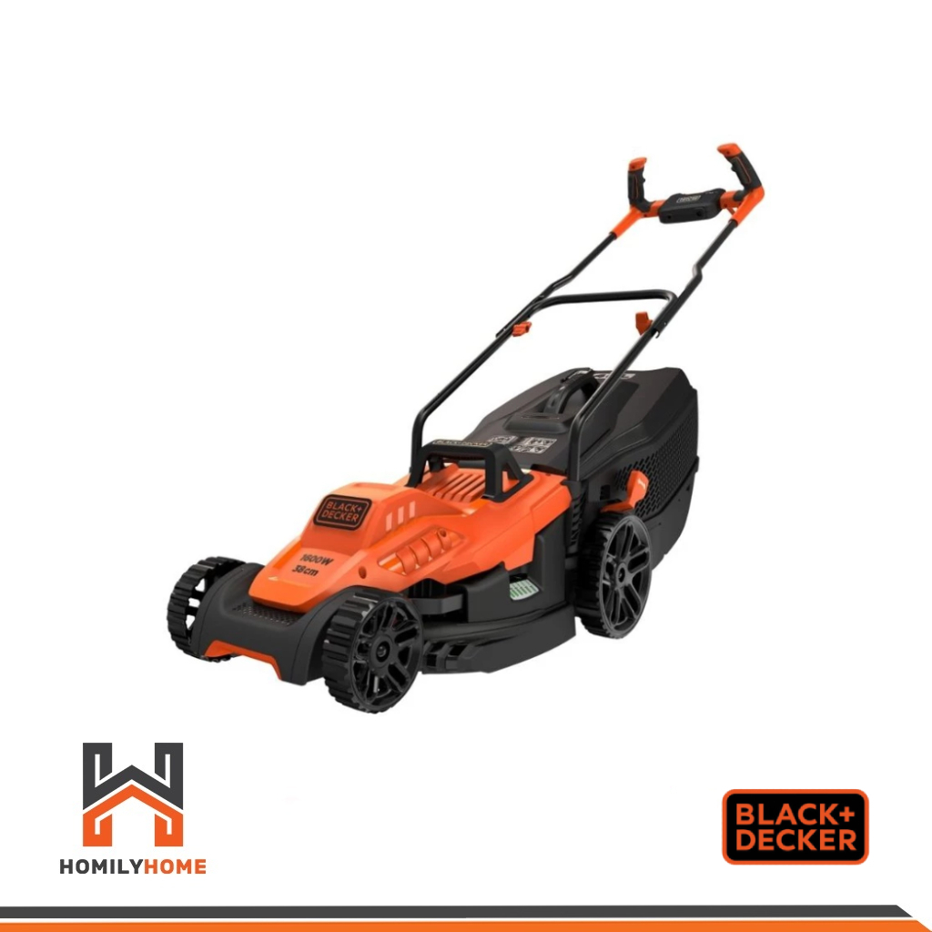 BLACK&DECKER รถตัดหญ้าไฟฟ้า กำลัง 1600 วัตต์ รุ่น BEMW471BH-B1 เครื่องตัดหญ้า