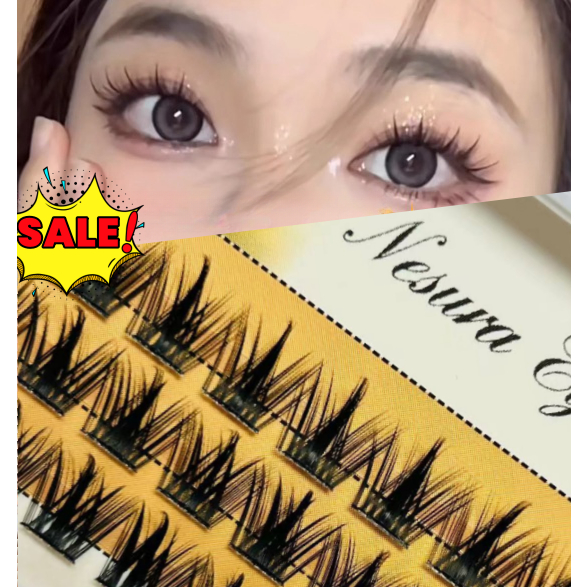 ขนตาปลอม แบบนุ่ม ละลายน้ําได้ ดูเป็นธรรมชาติ สําหรับร้านเสริมสวย DIY ขนตาปลอม แบบคลัสเตอร์เดี่ยว นิ่ม ดูเป็นธรรมชาติ สํา
