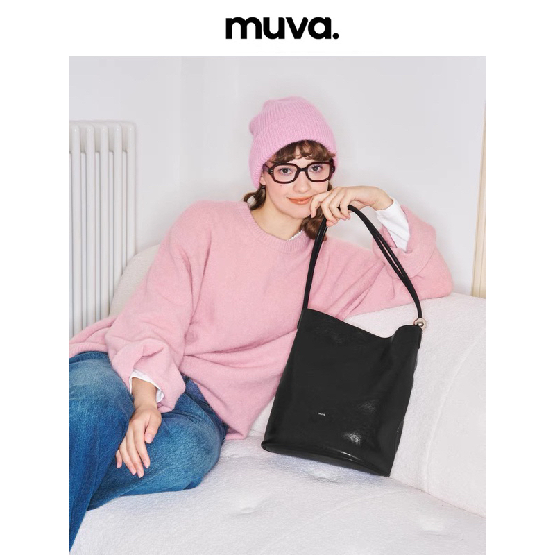 พร้อมส่งทุกสี💖MUVA (โค้ดลด 30% สูงสุด 1,000฿) new collection buckets bag  แท้100% จากชอป 💖แถมฟรีจี้พวงกุญแจ - รูปที่ 3