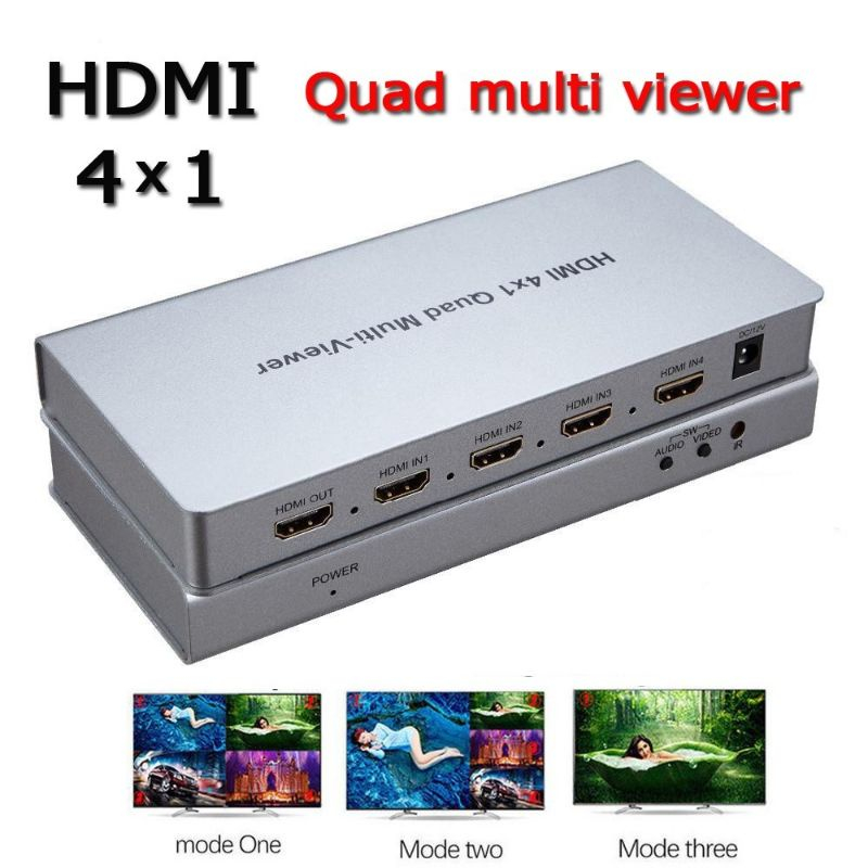 HDMI 4X1 Quad Multi - Viewer Splitter มีแบบให้เลือก quad 4k
