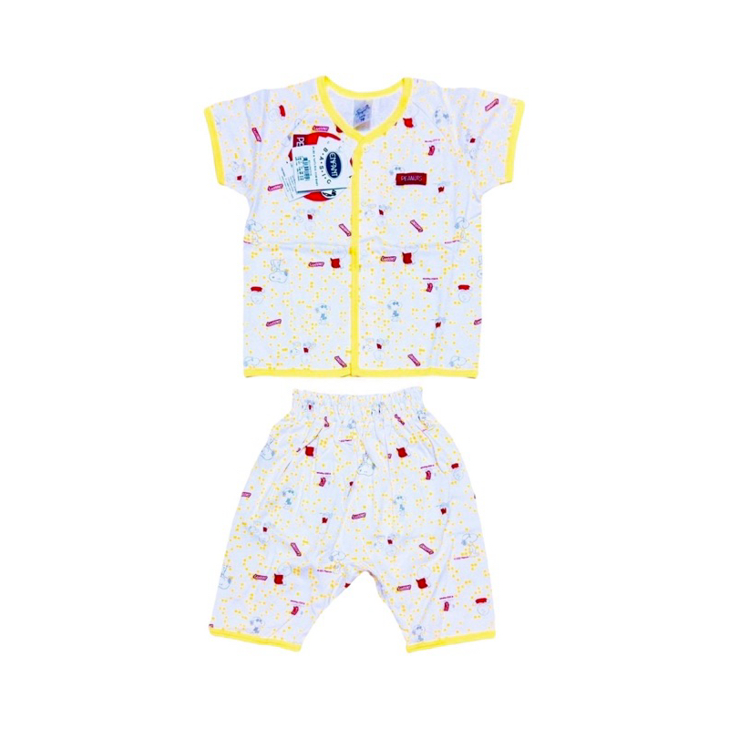 Enfant Snoopy New Collection ชุดนอนกระดุมหน้าแขนสั้น ขาสามส่วน สำหรับเด็กอายุ 3เดือน-24เดือน