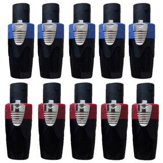 (ราคา2-10ตัว) PT SHOP สเป็คคคอนตัวผู้ สีน้ำเงิน-สีแดง สปิกคอนสำหรับเข้าสายลำโพง วัสดุเกรดดี ทนต่อความร้อน สวยแข็งแรงได้