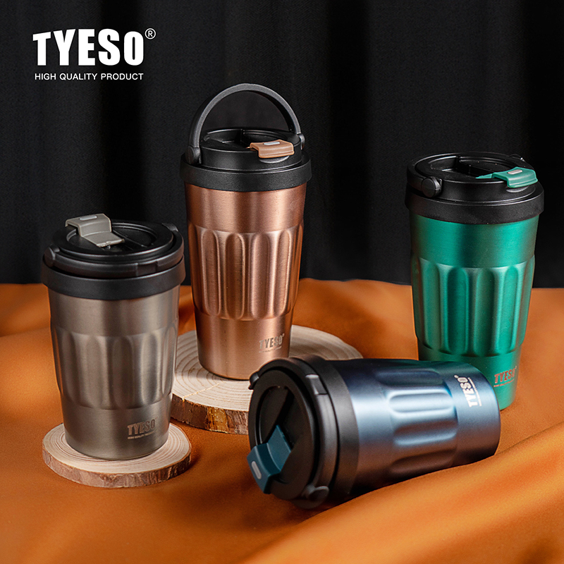 TYESO แก้วกาแฟ 304 แก้วสูญญากาศ แก้วกาแฟ แท้ ขนาด 400/500 ml