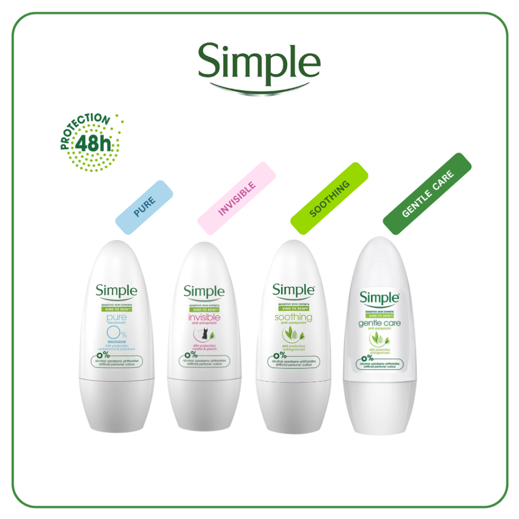 [ส่งเร็ว]Simpleโรลออน Soothing(exp.16 ก.ค.69),Pure(exp.23พ.ค.70),Invisible(exp.22 ก.พ.70),Gentle Care(exp.16ก.ค69) รูปที่ 4