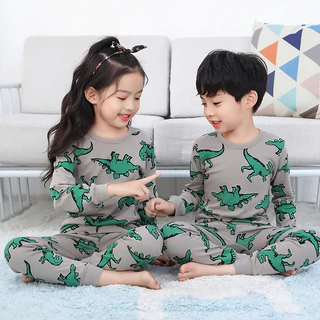 ชุดนอนเด็ก ชุดนอนเด็กโต ชุดนอนเด็กเล็ก ชุดนอนแขนยาวผ้าCotton(มีไซร์100-160)