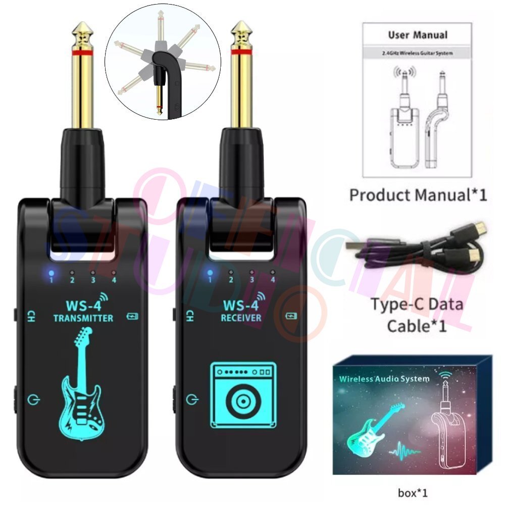 WS-4 UHF เครื่องรับส่งสัญญาณเสียง ใช้กับกีตาร์ ,เบส และอื่นๆ ｛ส่งเร็ว 🚀｝