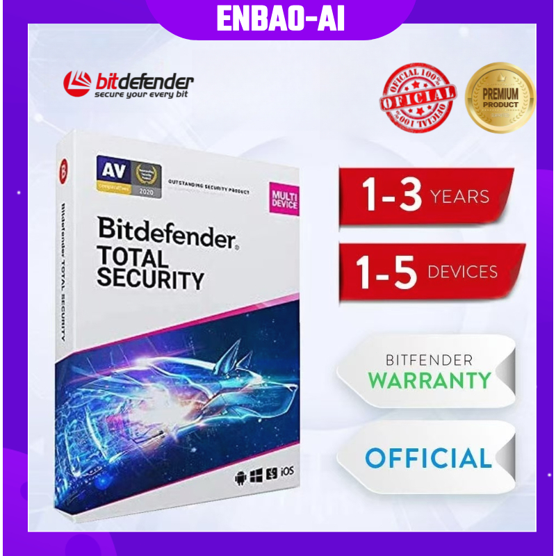 Bitdefender Total Security and Internet Security Antivirus 2024 | Genuine Activation Code