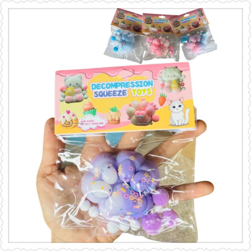 ของเล่นสกุชชี่บีบนุ่มๆคละสีมีกลิ่นหอมราคายกโหล 12 ชิ้น