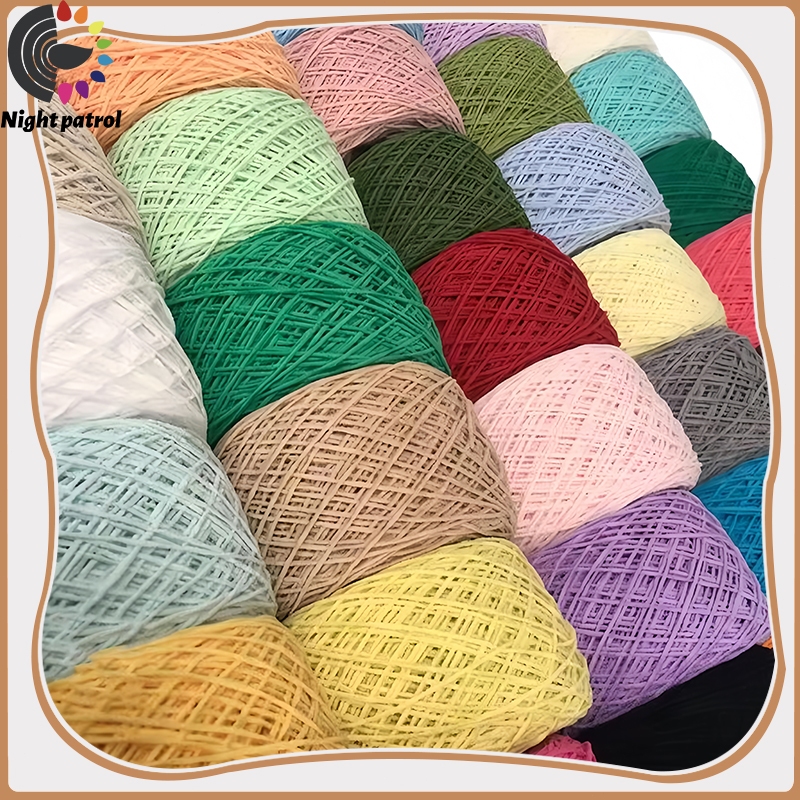 เชือกฟอกนิ่ม คอตตอนเกลียว เชือกถัก ลูกละ 100 กรัม เชือกถักกระเป๋า #ปักด้ายปักดี