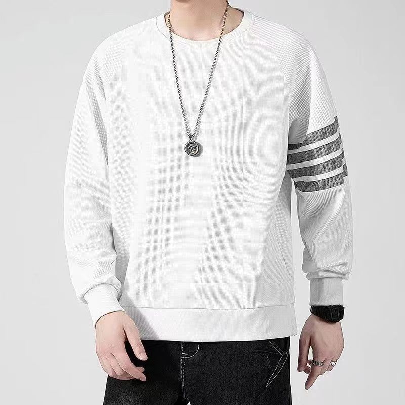 มาใหม่ แฟชั่นต้อนรับฤดูหนาว เสื้อยืดแขนยาว สวมใส่สบาย เนื้อผ้าเป็นผ้าวาฟเฟิล ใส่ได้ทุกเพศ