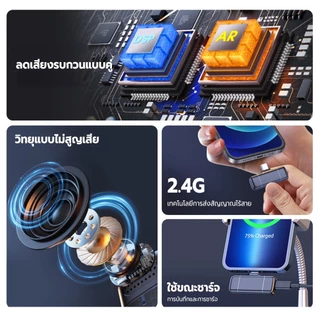 JQVITEK ไมโครโฟนไร้สาย Plug and Play ไมโครโฟนแบบพกพา ไมโครโฟนเดี่ยวและคู่ อายุการใช้งานแบตเตอรี่ 6 ชั่วโมง LM03