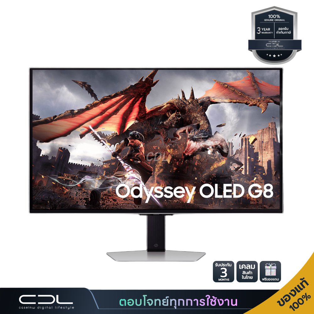 เกมมิ่งมอนิเตอร์ Samsung Odyssey OLED G8 G80SD 4K 240Hz Gaming Monitor ขนาด 32" | รับประกัน 3 ปี