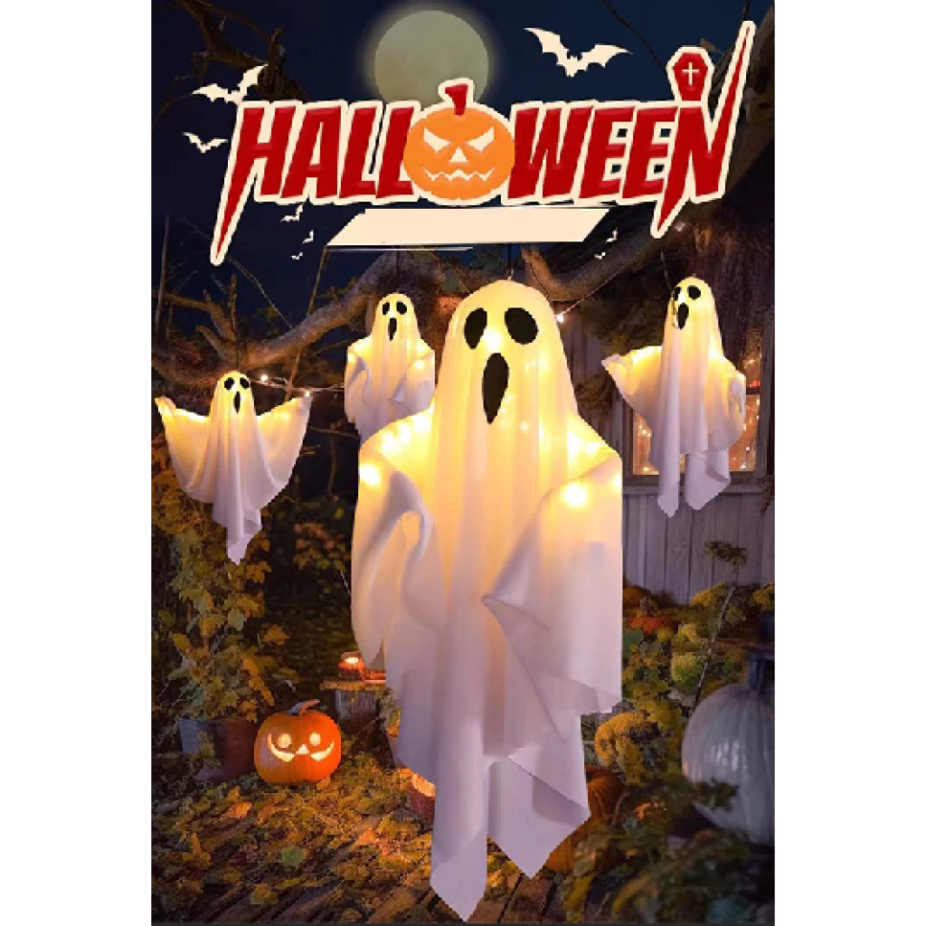 🔥พร้อมส่ง🔥หุ่นแขวนผีน้อย มีไฟ ปรับได้ ผีน้อยฮาโลวีน วันHalloween ตกแต่งปาร์ตี้ เครื่องแต่งกายวันฮาโลวีนสามารถเพิ่มบรรยาก thumbnail 6
