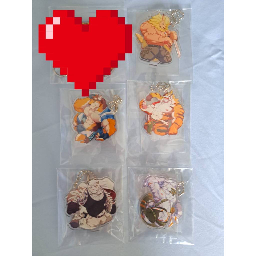 (สินค้ามือหนึ่ง) พวงกุญแจการ์ตูน ประเภท Kemono / Furry (Ezhno's) - Furry Collection Standee + Acryli