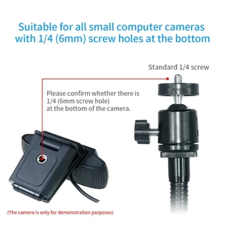 ยืดหยุ่น360 ° หมุนเว็บแคมขาตั้ง1/4 "Desktop Webกล้องขาตั้งกล้องGooseneckยืนสำหรับLogitech Web cam