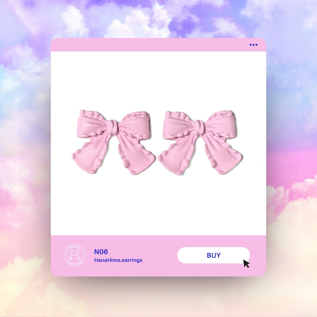 HanaHime.earrings - Pastel Set ต่างหูสีพาสเทล ต่างหูเงิน S925 แพ้ง่ายใส่ได้ - รูปที่ 5