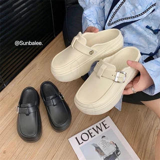 SHO-SUNG57🍭รองเท้าส้นสูงสไตล์เกาหลี สูง 6 cm. สีพื้นน่ารัก วัสดุดี พื้นเบาใส่สบาย รองเท้าส้นสูงน่ารัก 🍭