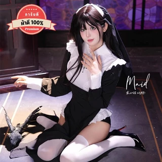 PANDA GIRL ชุดคอสเพลย์สาวแม่ชี ชุดฮาโลวีน ชุดปาร์ตี้ 🎲 มีไซต์ M-5XL น้ำหนัก 40-100 kg. พร้อมสร้อยคอ P-072