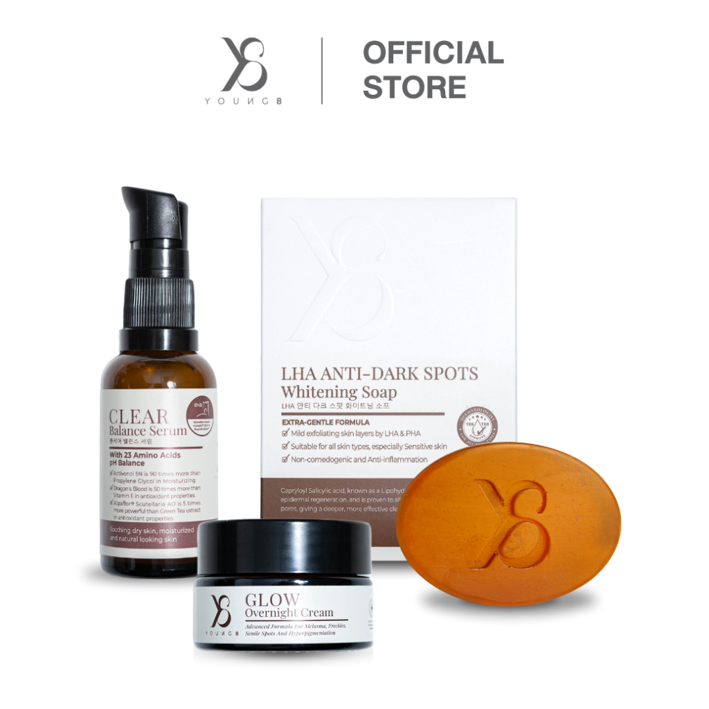 Y8 Set (ครีม 1 กระปุก / เซรั่ม 1 ขวด / สบู่ 1 ก้อน)