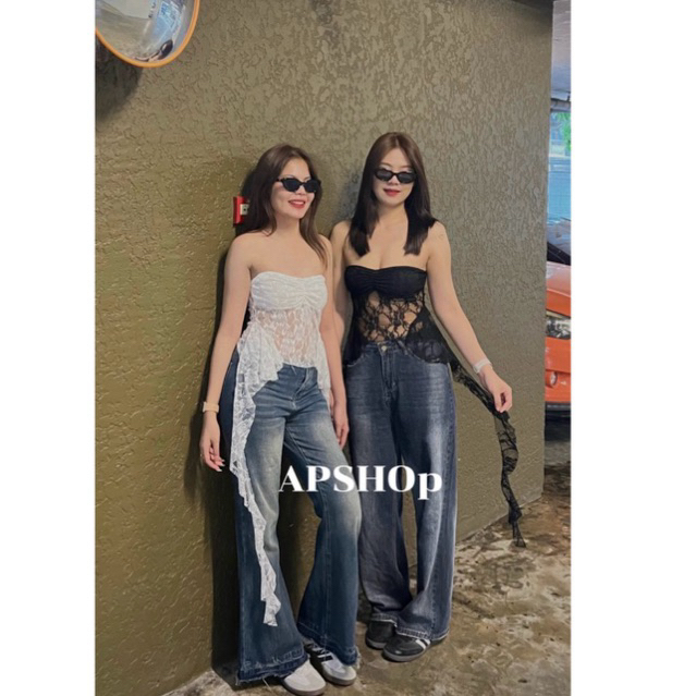 APSHOP เกาะอกลูกไม้ พส จีนแต่งระบาย (พร้อมส่งในไทย)