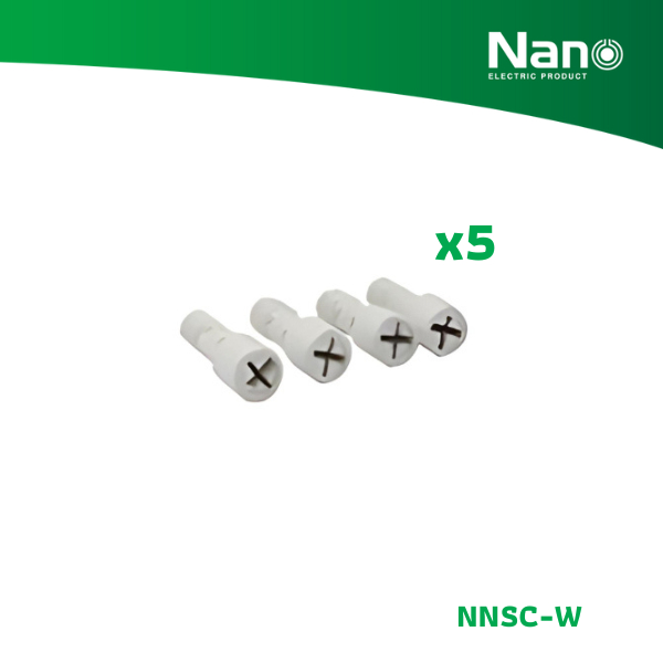 Nano สกรูพลาสติก ใช้สำหรับยึดฝากล่องกันน้ำนาโน (20 ชิ้น / 5 ห่อ) รุ่น NNSC