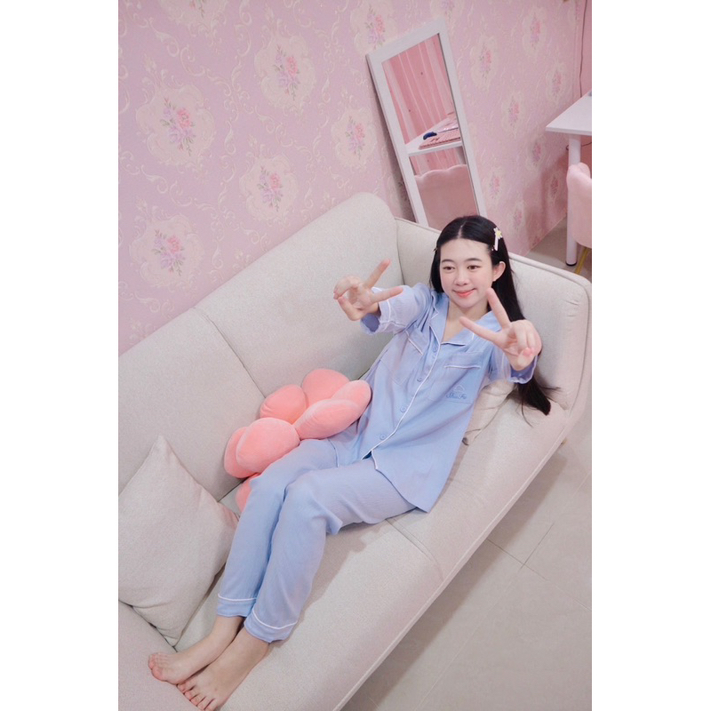 ชุดนอนโนบรา SHUFU-CLASSIC COLLECTION ฟ้า