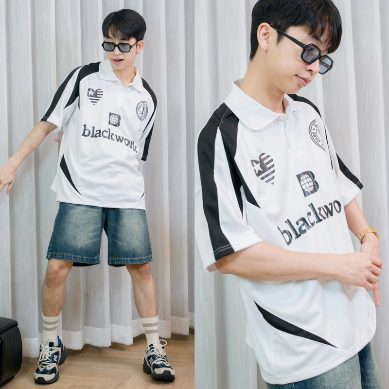 BLACKWORK POLO เสื้อโปโลทรงโอเวอร์ไซด์ - รูปที่ 4