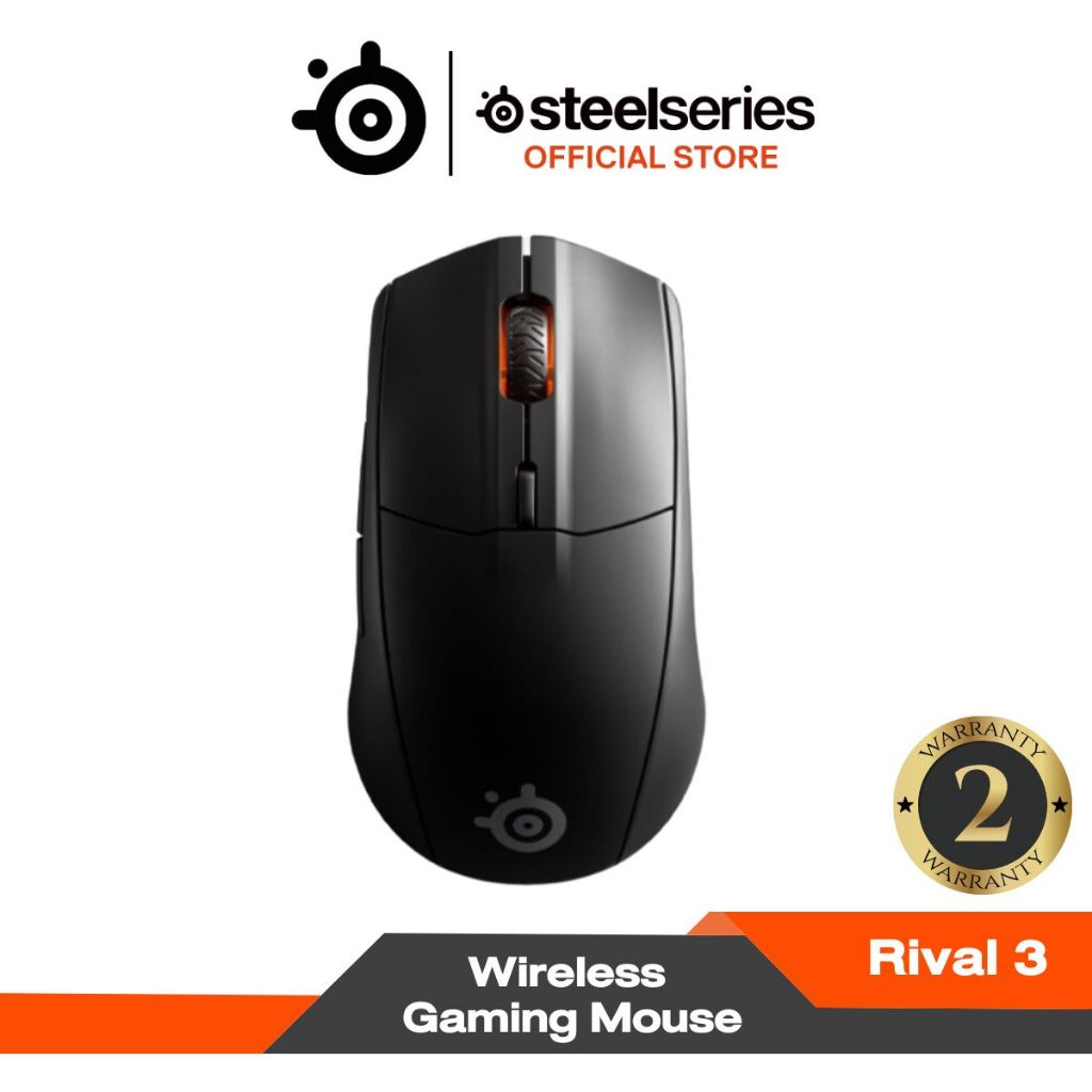 SteelSeries Rival 3 Wireless Gaming Mouse เม้าส์เกมมิ่งไร้สาย 6 ปุ่ม 18,000 CPI [62521]