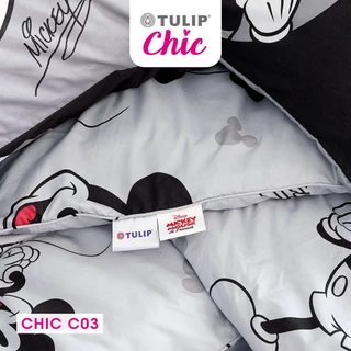 TULIP CHIC มิกกี้เมาส์ CHIC C03 Mickey ลิขสิทธิ์แท้ดิสนีย์ ชุดผ้าปู ผ้าห่มนวม สไตล์มินิมอล สัมผัสนุ่มไม่ระคายผิว