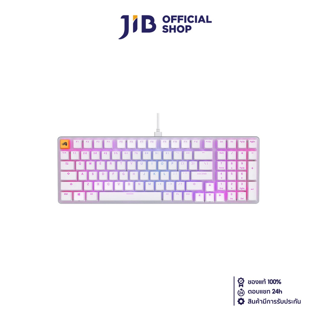 KEYBOARD (คีย์บอร์ด) GLORIOUS GMMK 2 FULL SIZE PRE-BUILT EDITION (WHITE) (GLORIOUS FOX SWITCH - RGB 