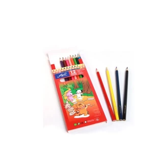 (ยกโหล) สีไม้ 12 สี ตราเอลเฟ่น elfen แท่งยาว
