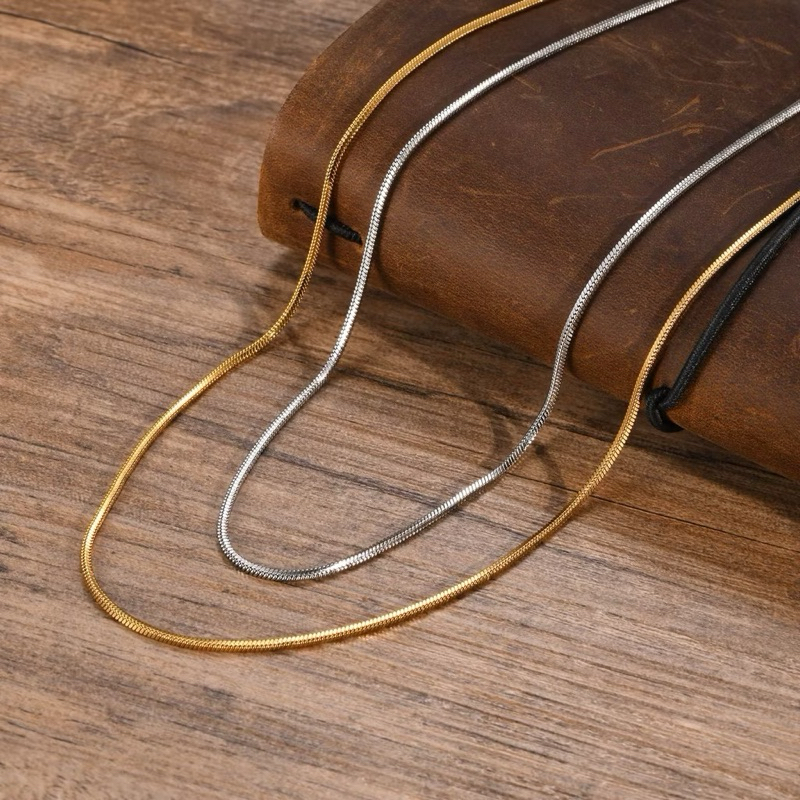 สร้อยสแตนเลสแท้ ลายกระดูกงูกลม ลายโซ่